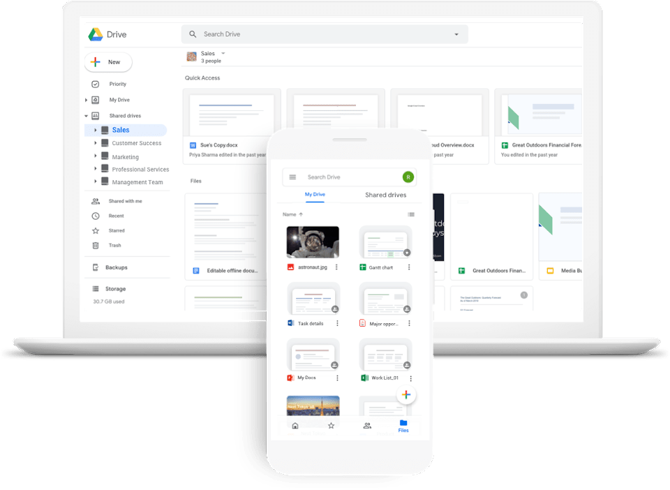 Google Drive-productvoorbeeld