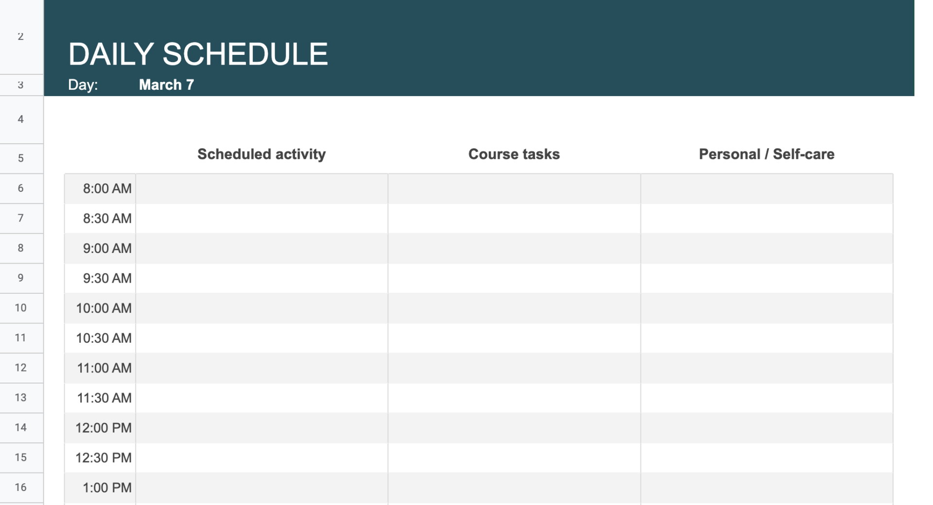 10 Free Schedule Templates in Excel Google Sheets ClickUp