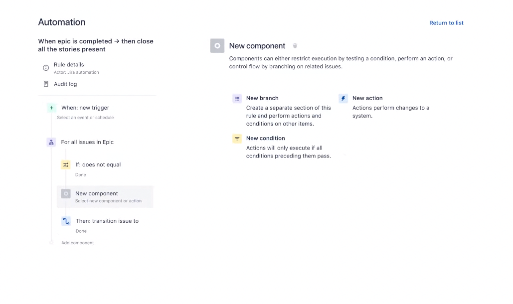 Smartsheet vs Jira: Jira Automation Feature Example