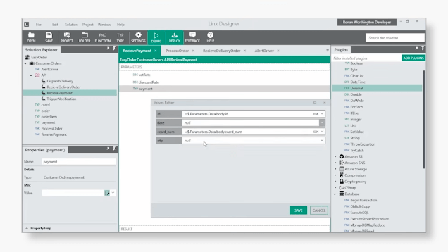 Przykład platformy Linx Dev Tool