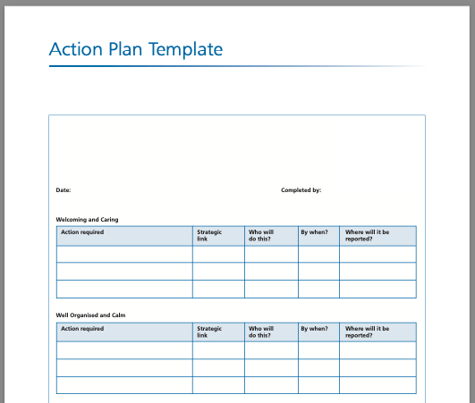 Microsoft Word Business Action Plan Template
