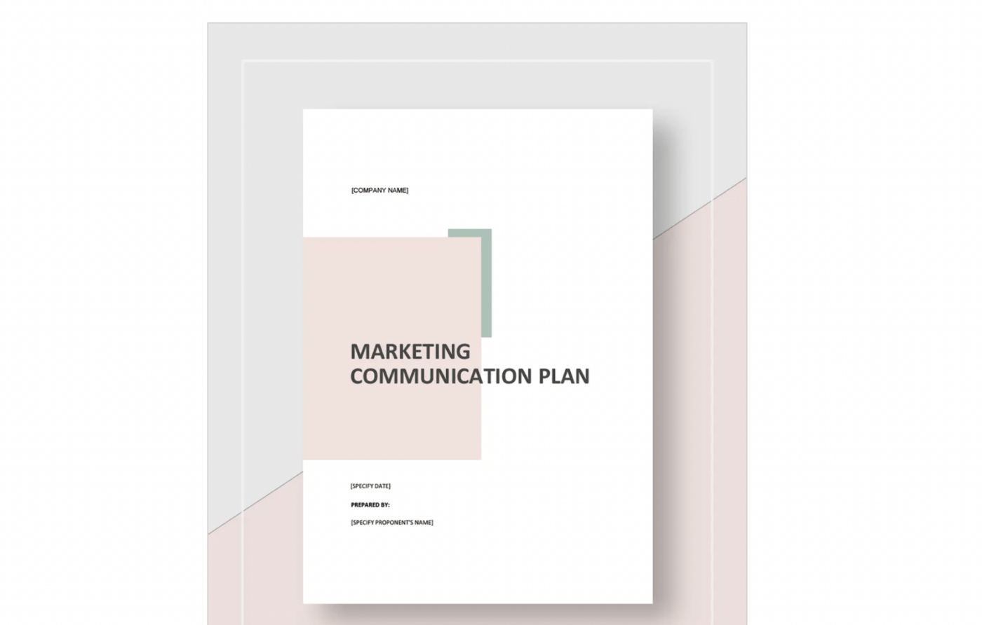 Template.net Microsoft Word Marketing Communication Plan Template