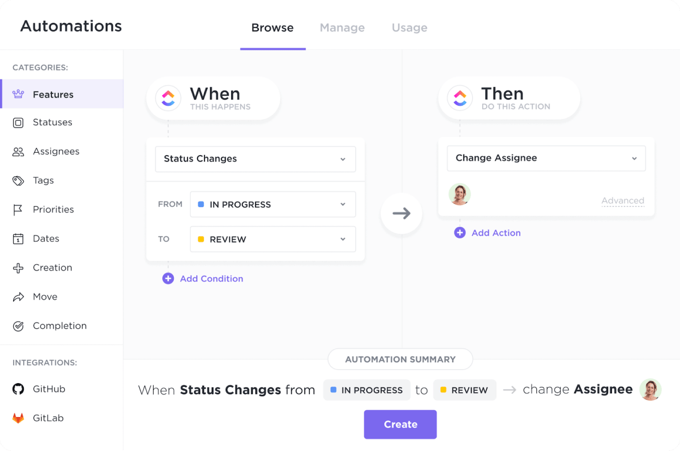 Project constraints: ClickUp Workflow Automation