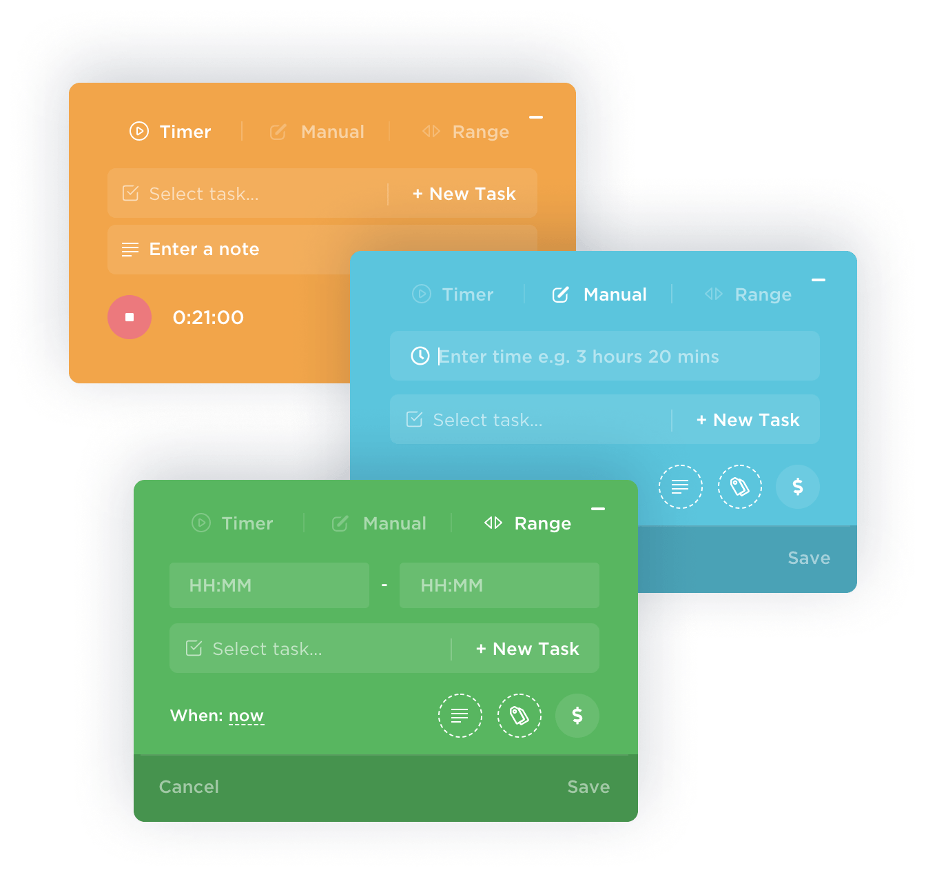 ClickUp タイマートラッカー機能