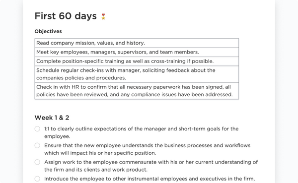 Employee Onboarding Template by ClickUp