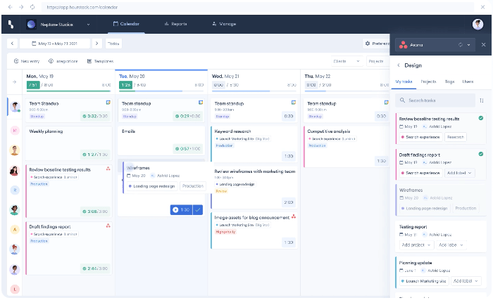 Software de control de tiempo HourStack