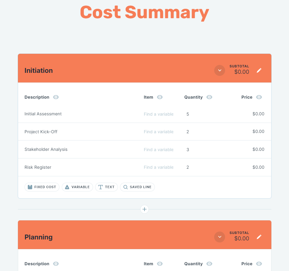 Modèle de proposition de gestion de projet par Qwilir