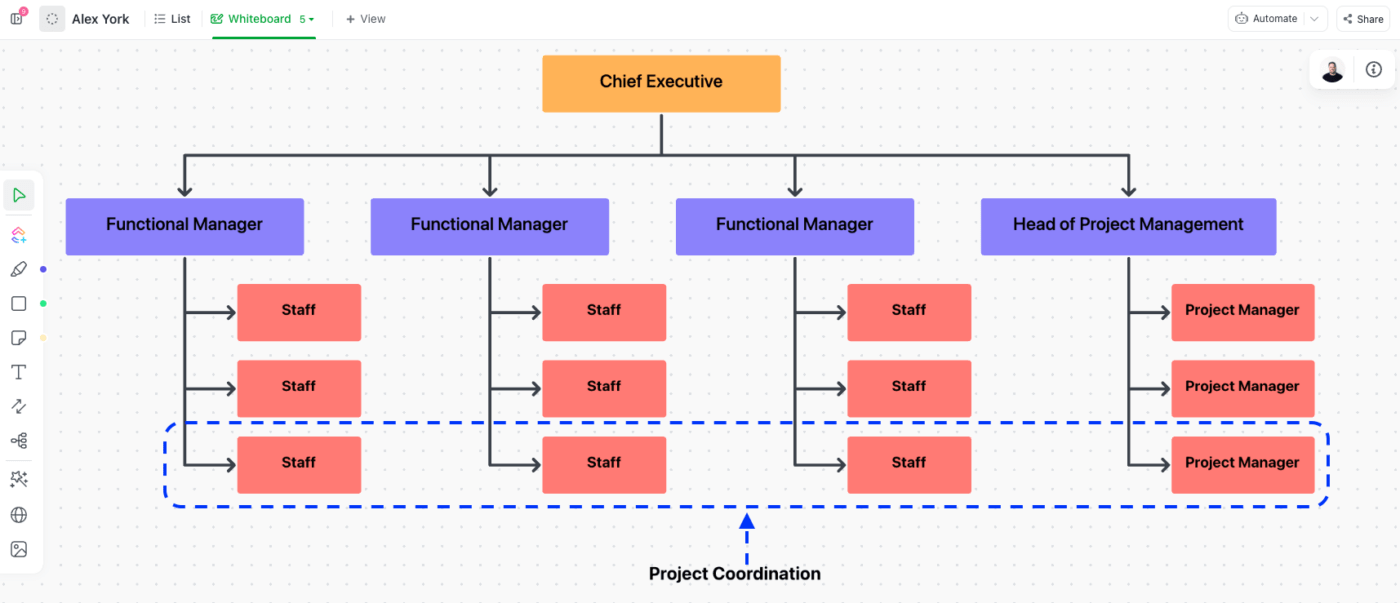 Project Management Organizational Chart Project Manag 1066