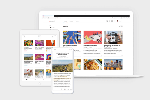 Save articles, videos, and other web content to read or view later with Pocket