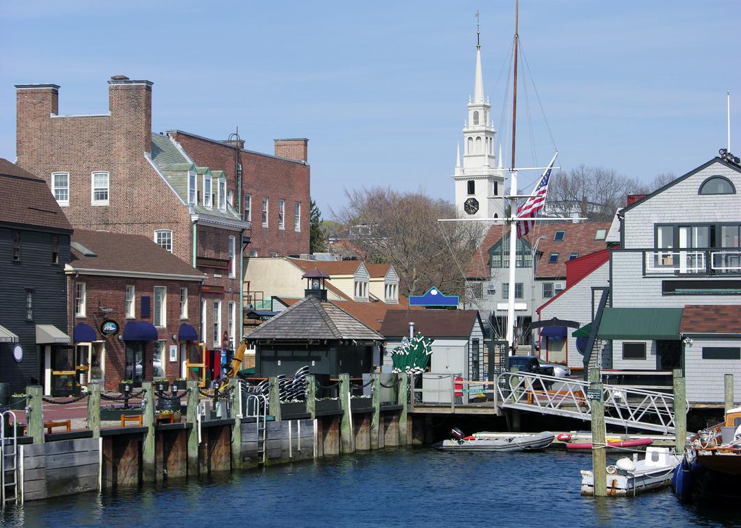 Newport city and old harbor