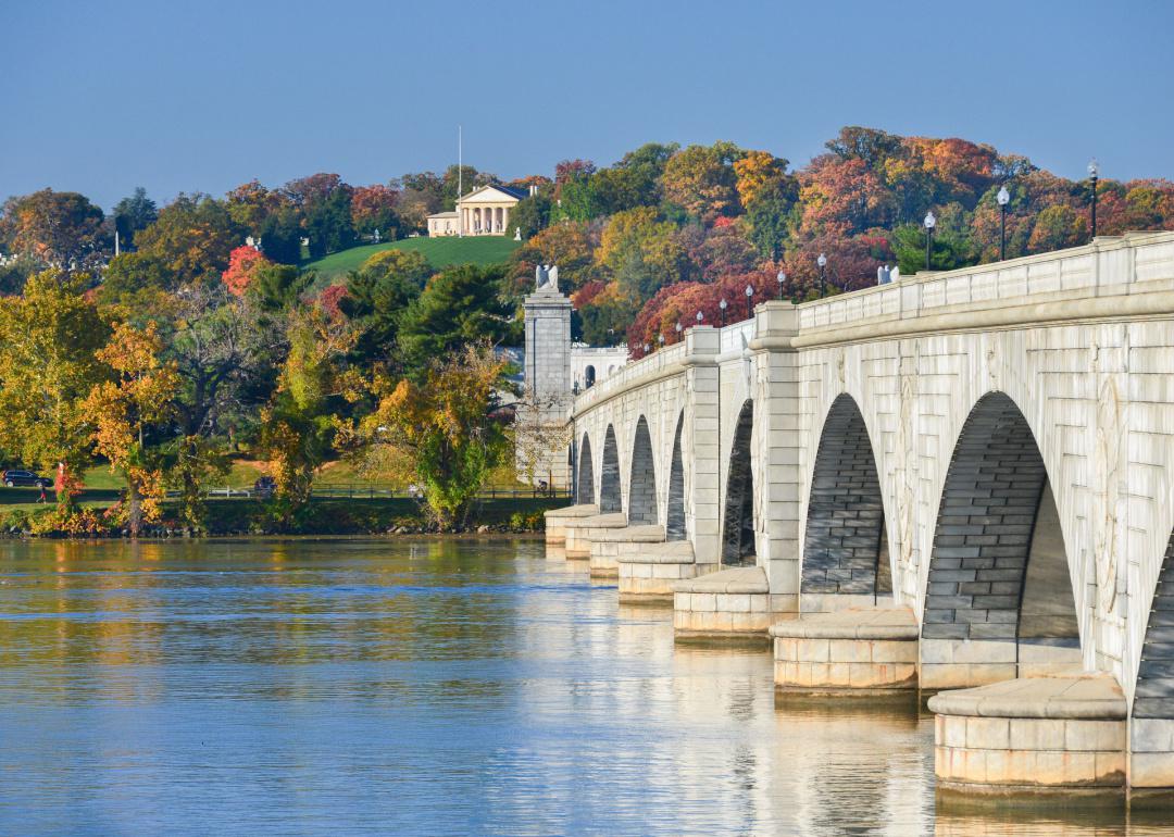 Ponte Memorial de Arlington no outono