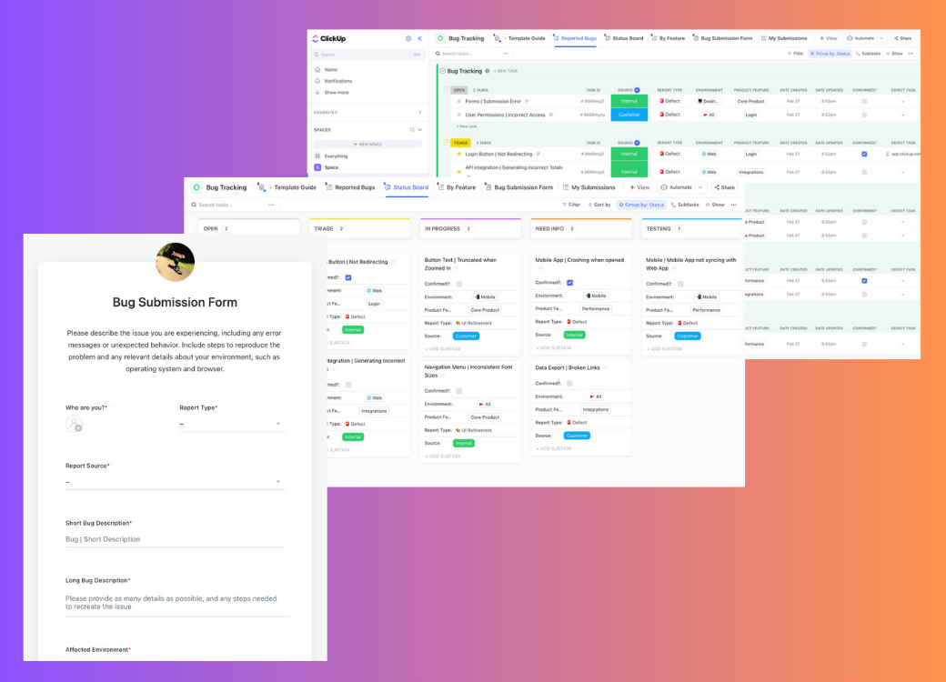 Bug Tracking Templates by ClickUp
