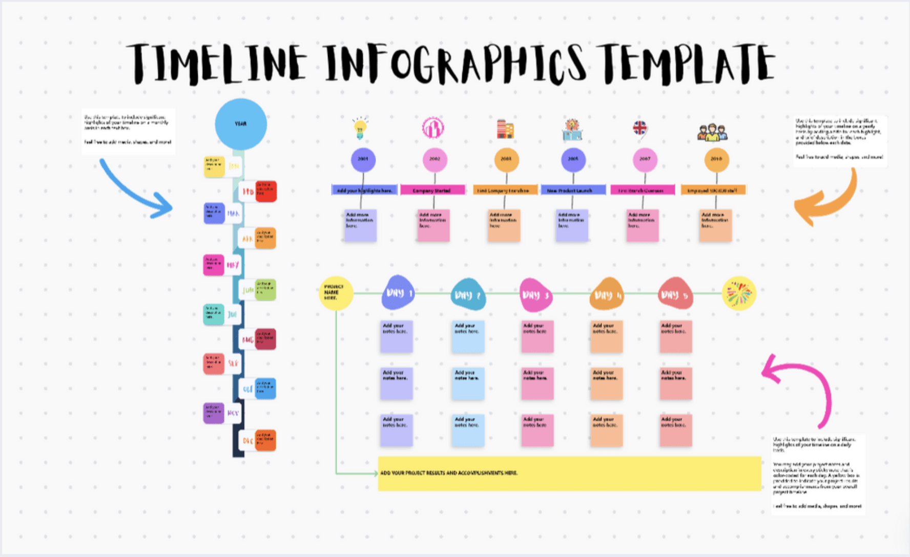 Start a project schedule timeline on a ClickUp Whiteboard