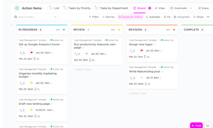 10 Free Task Management Templates in ClickUp & Excel