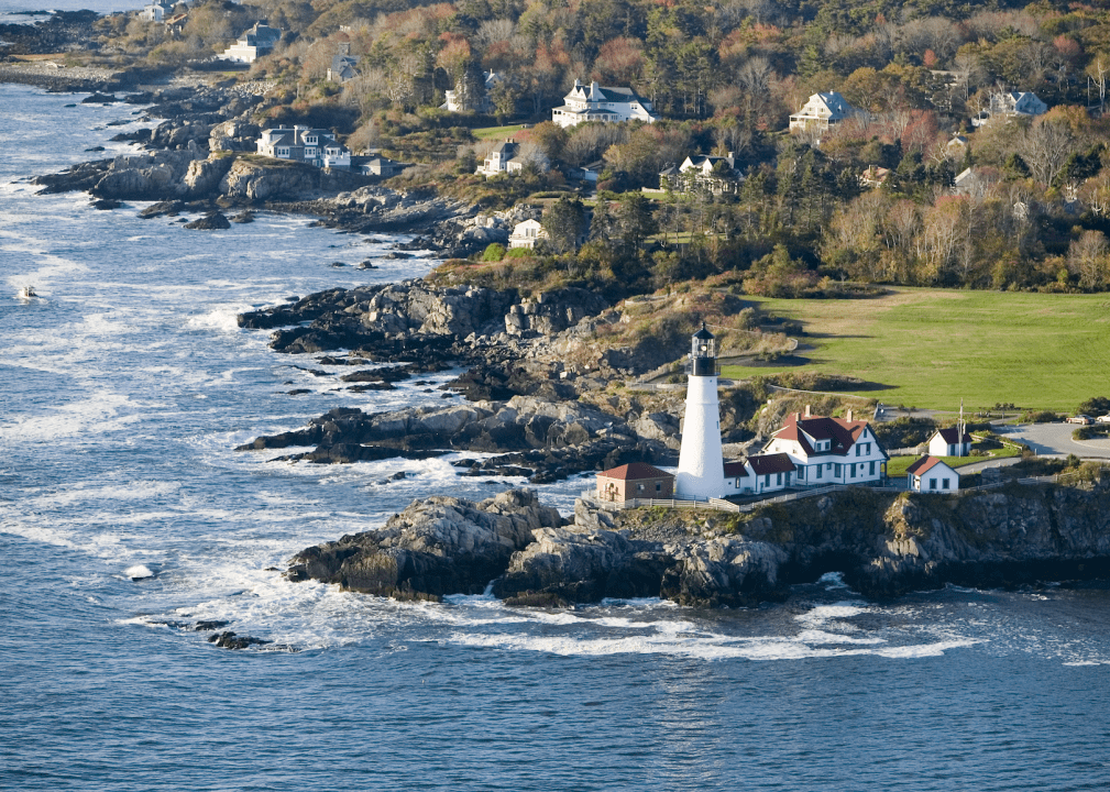 Portland Head Vuurtoren en kustlijn