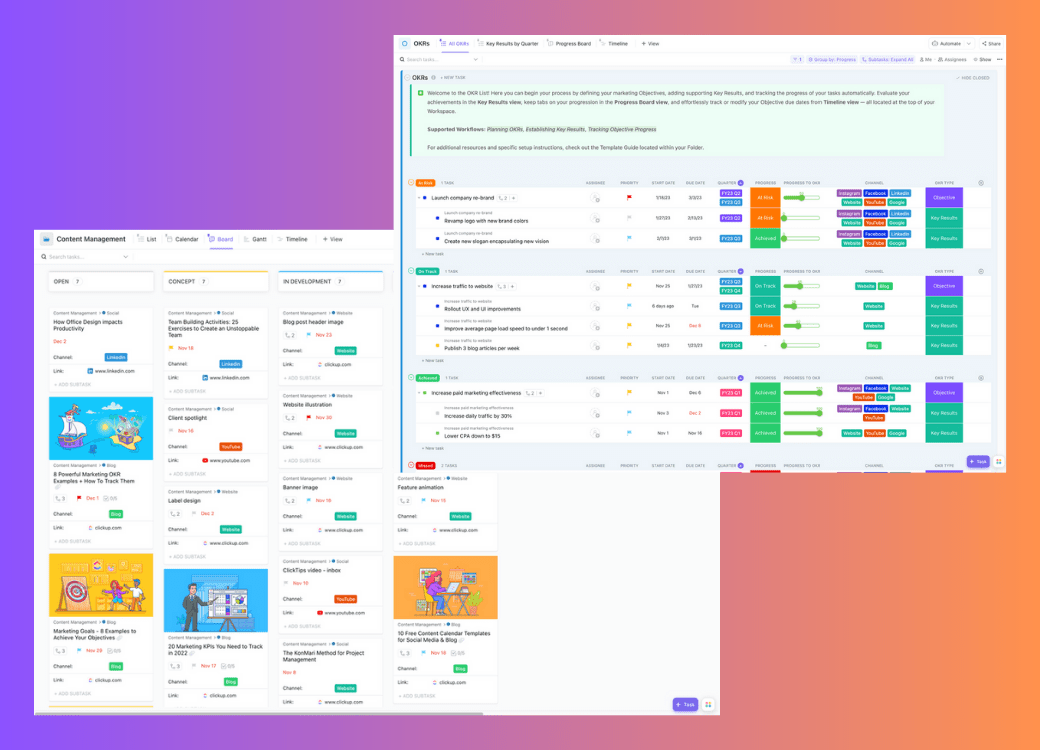 Marketing Teams Template by ClickUp