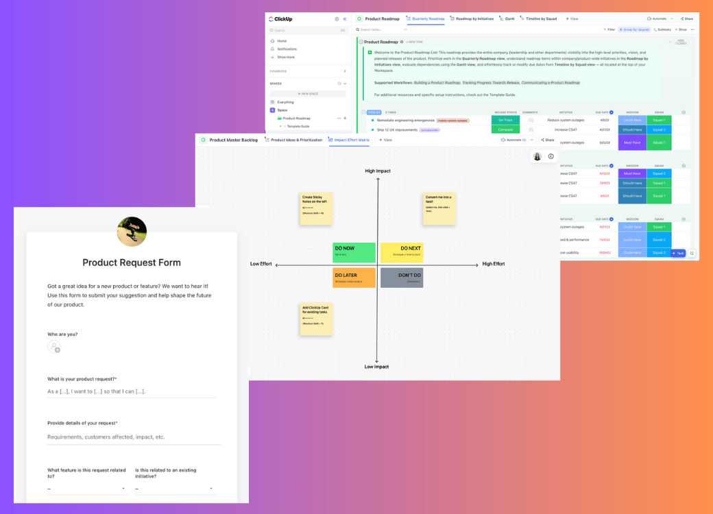 Product Roadmap Templates by ClickUp