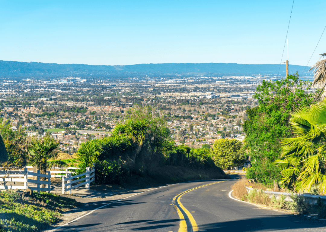 Una vista de la calle en California