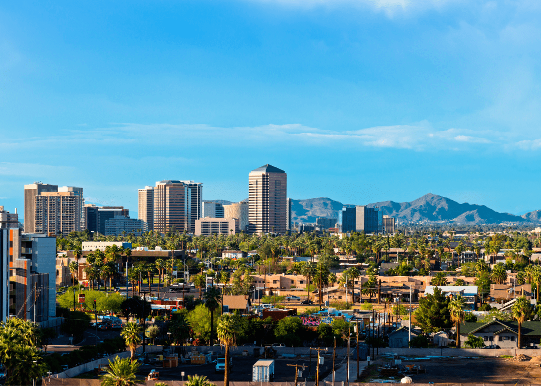 Mountain and city view in Arizona