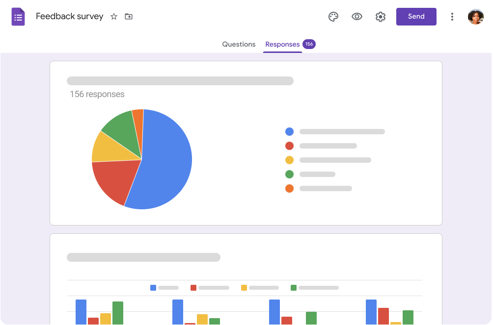 Wyświetlanie zebranych danych w formularzu Google Forms