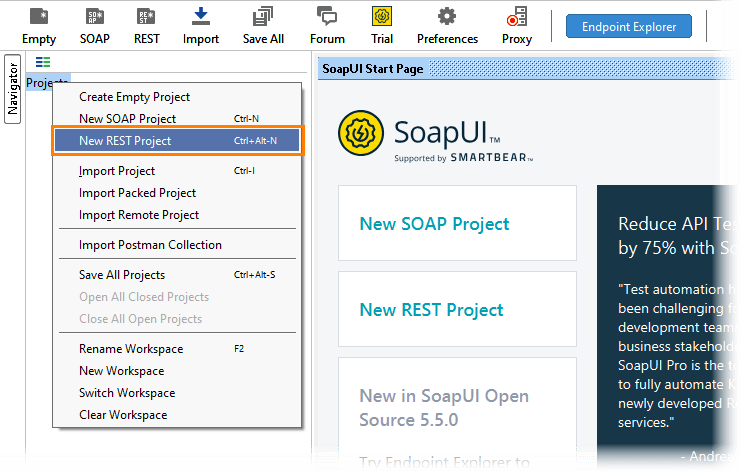 Herramienta de pruebas de calidad SoapUI