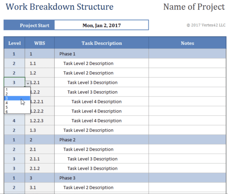Free Work Breakdown Structure Templates (WBS)