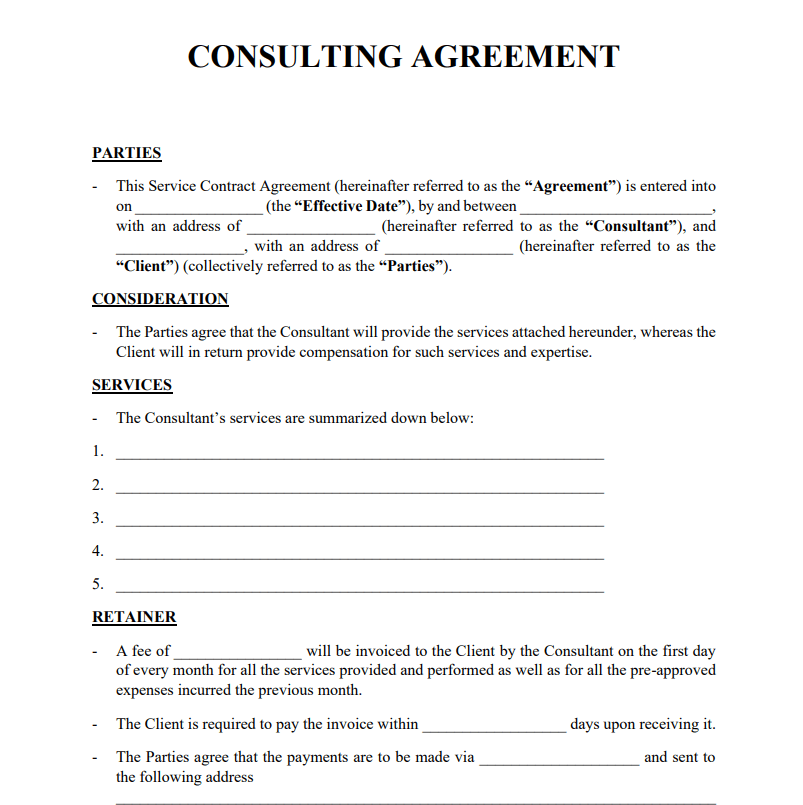 Signaturely Microsoft Word Consulting Agreement Template
