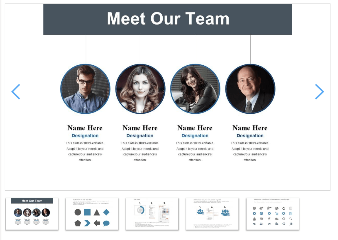 SlideTeam Google Slides Meet the Team Template