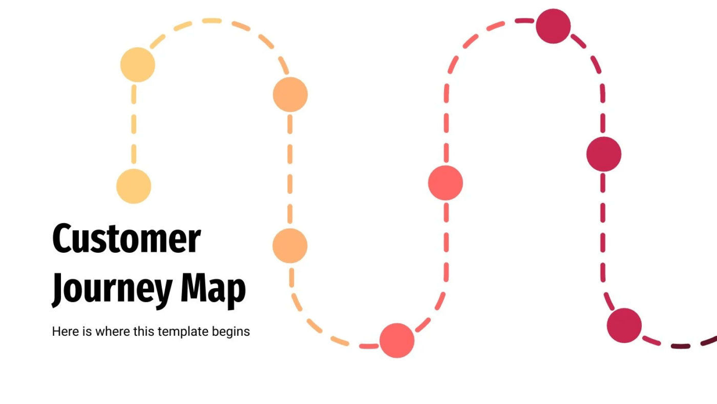 SlidesGo Plantilla PPT de Mapa de viaje del cliente