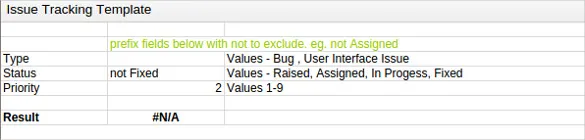 Template Lab Excel Modello di tracciamento dei problemi Esempio