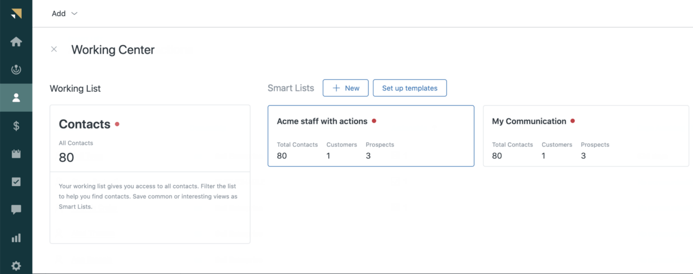 Zendesk Sell Smart Lists Example