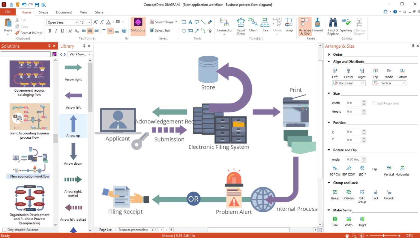 Dependency graph software: ConceptDraw diagram example