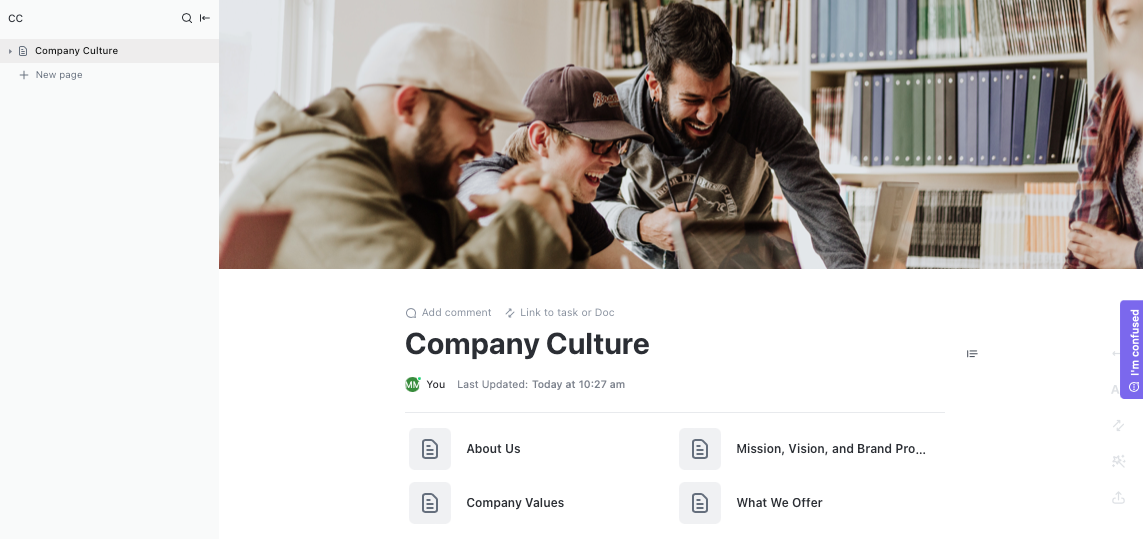 Use this company culture template to help guide your description of your company’s mission, vision, and values. 