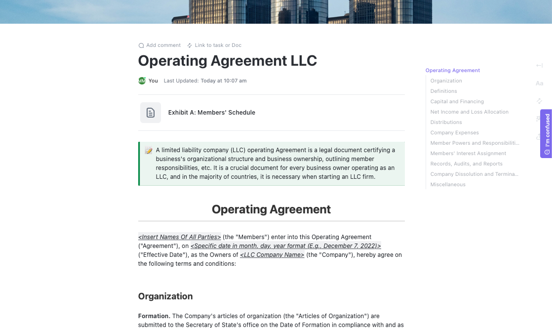 Use this template to get your LLC up and running while remaining compliant with local and federal laws.