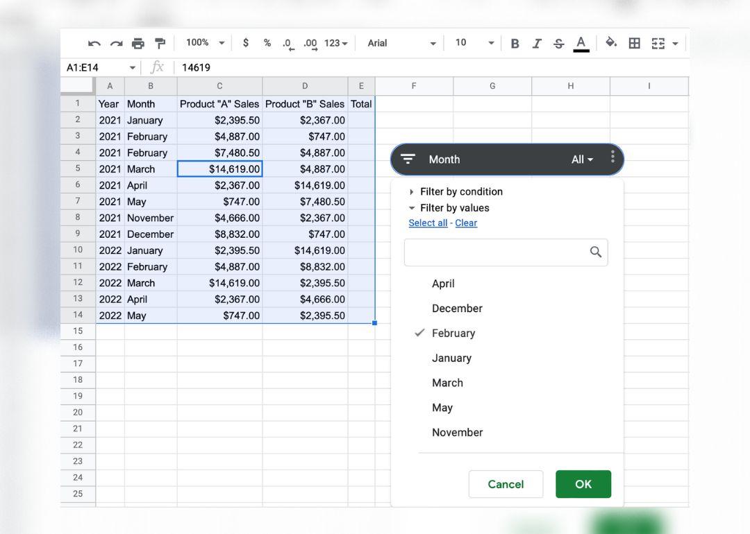 Membuat tombol untuk menyembunyikan dan menampilkan pengenal di Google Spreadsheet