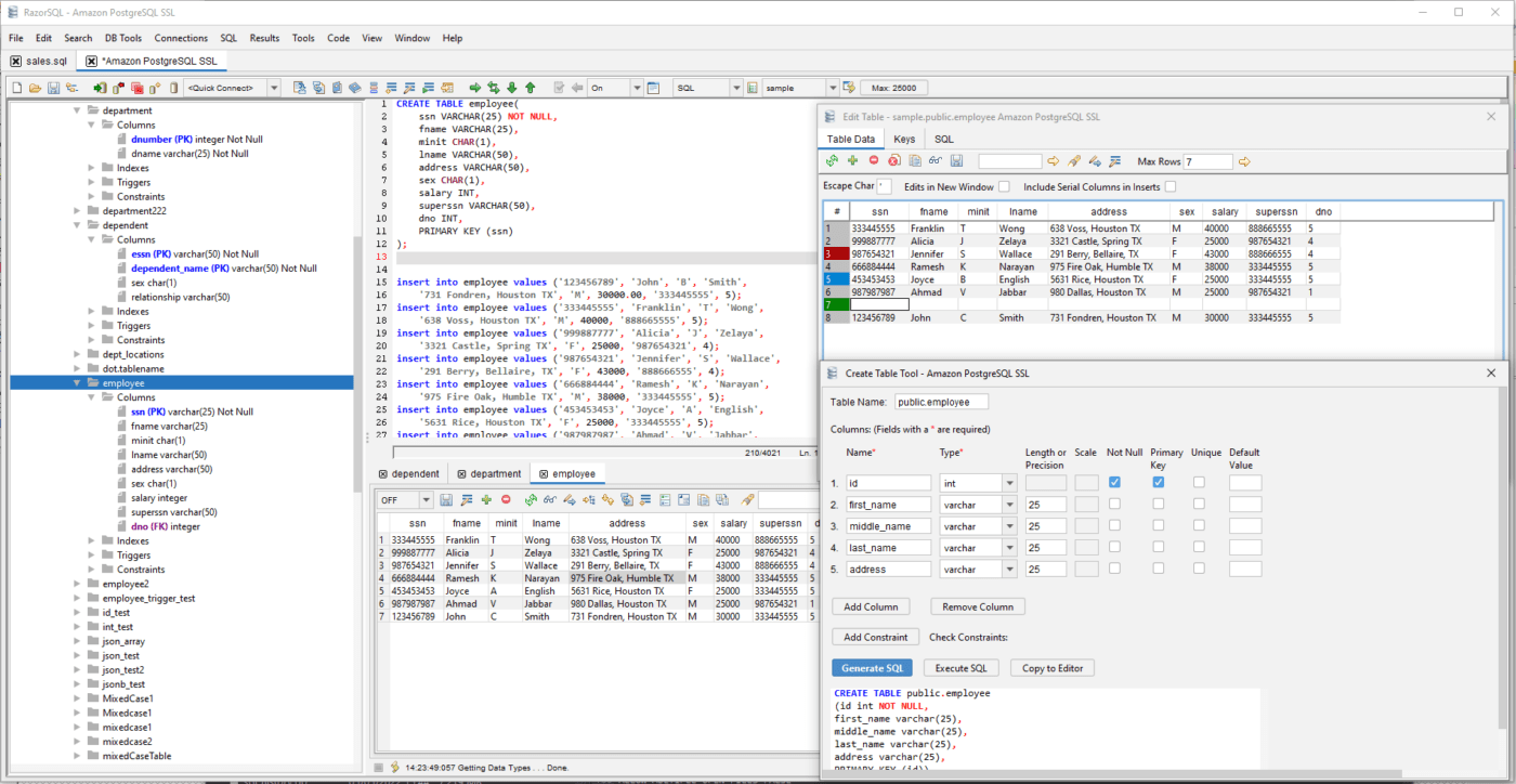 RazorSQL-Datenbank-Software