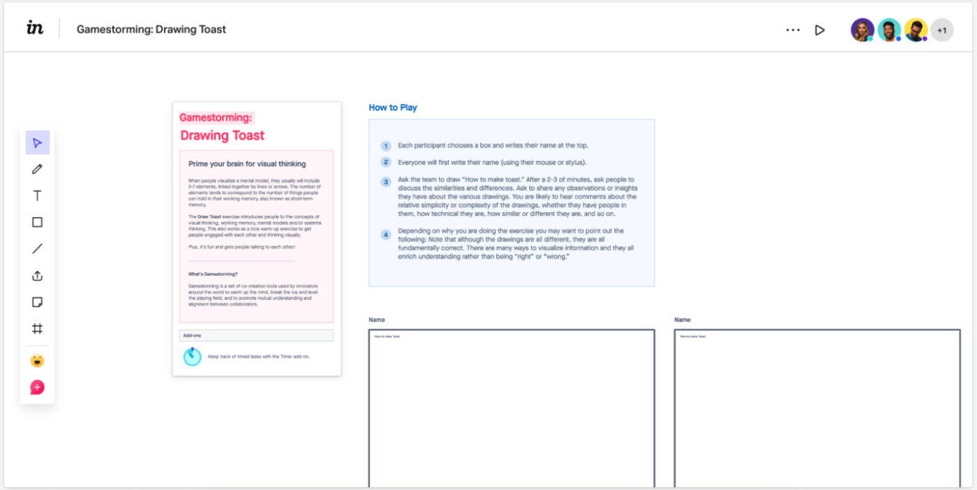 Ide-ide curah pendapat di InVision