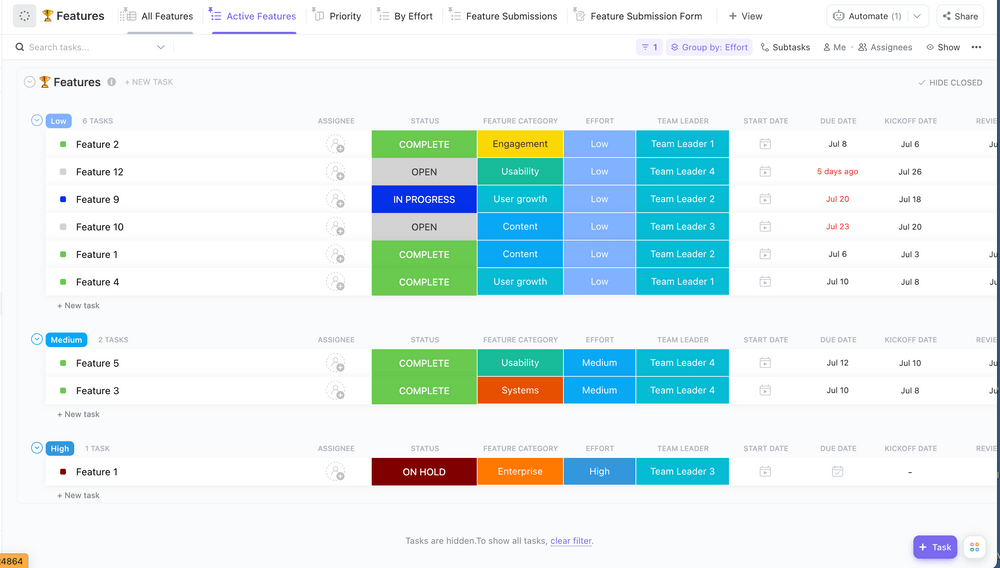 Modèle de stratégie produit ClickUp