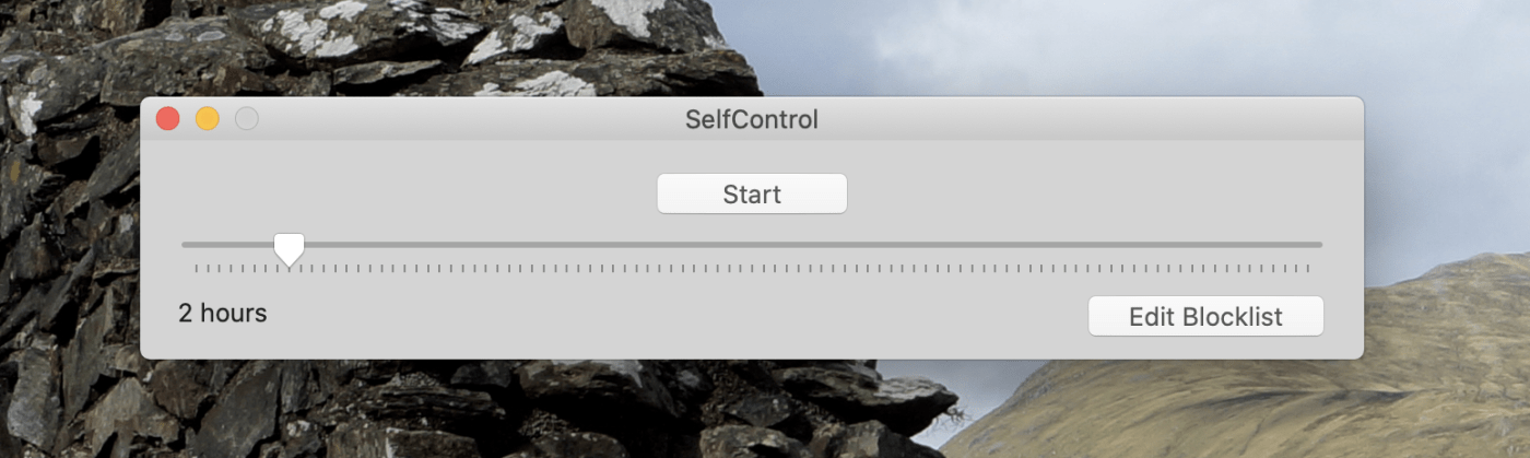 Block your own access to websites or mail servers for a pre-set length of time with the SelfControl app