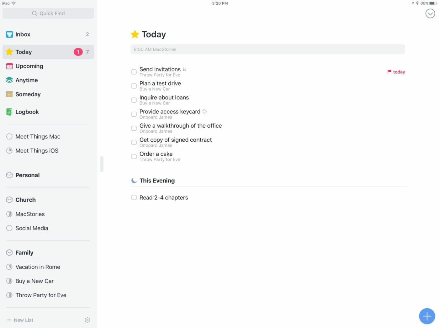 Task management apps for Mac: Things 3