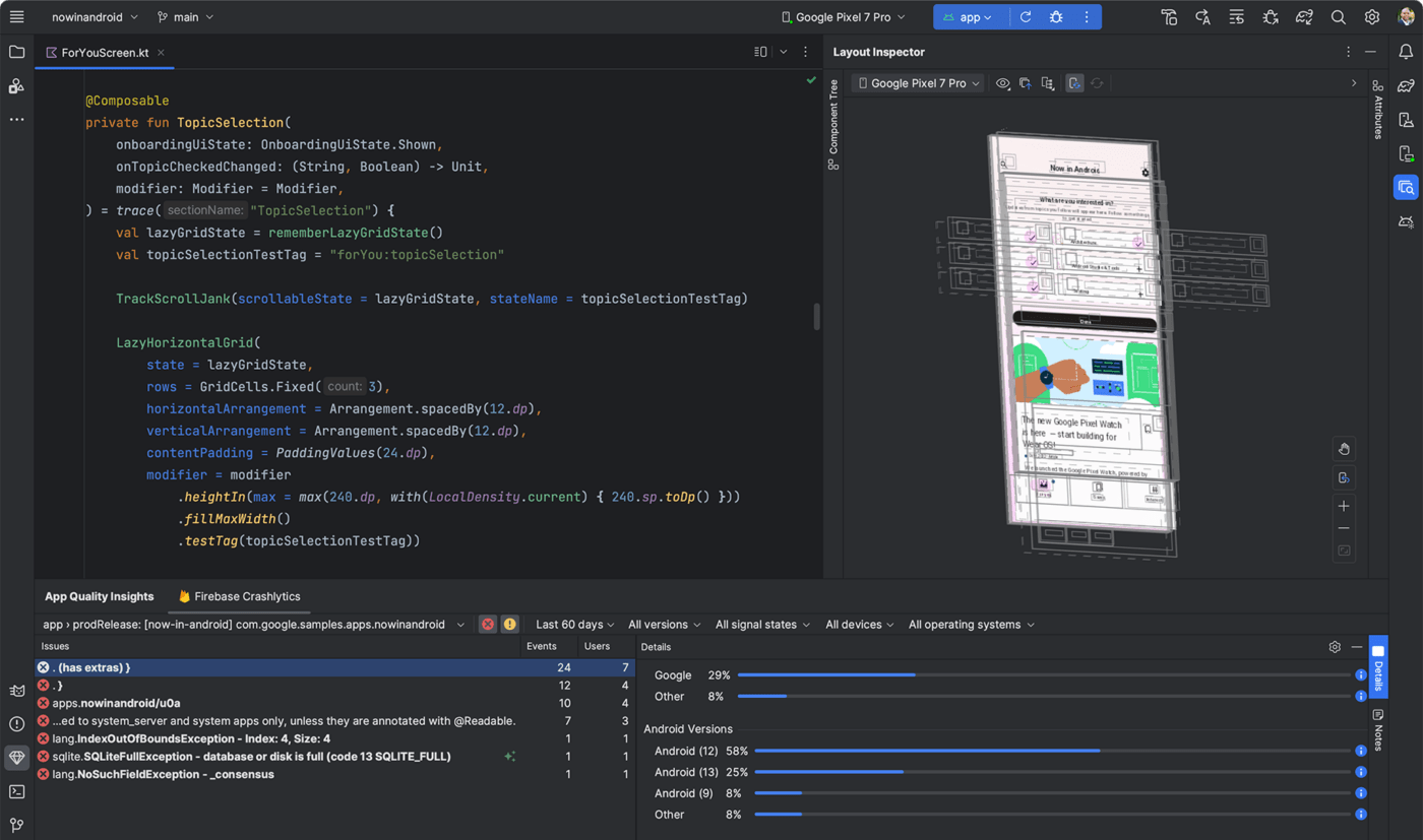 Sviluppare, testare e rilasciare applicazioni con Android Studio