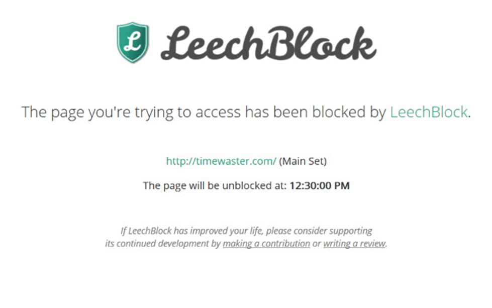 Block time-wasting sites that can suck the life out of your working day with LeechBlock