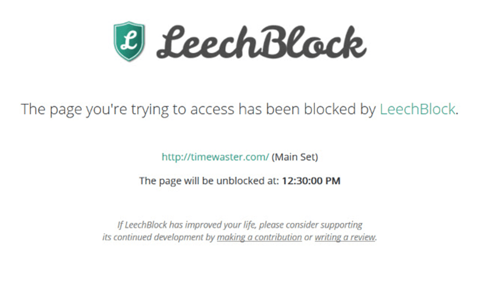 Memblokir situs-situs pemboros waktu yang dapat menyita waktu kerja Anda dengan LeechBlock