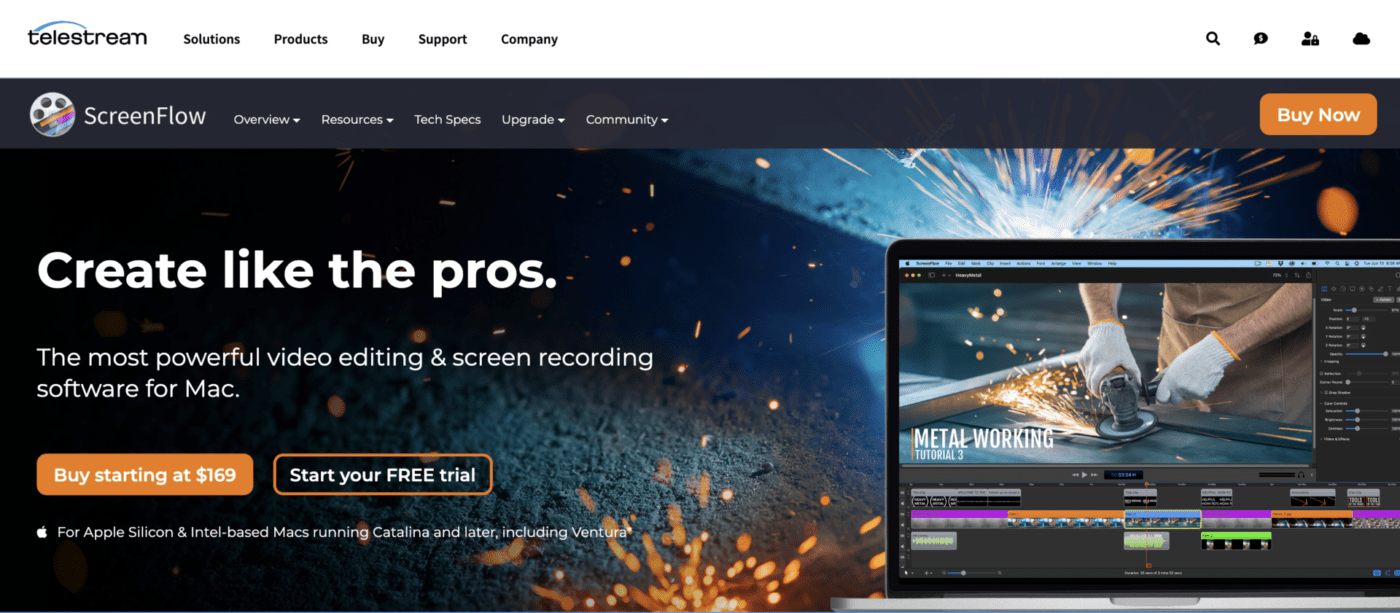 Screenflow homepage