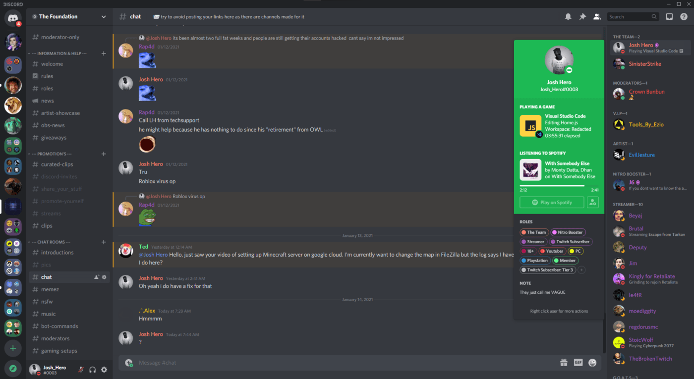 melalui Discord