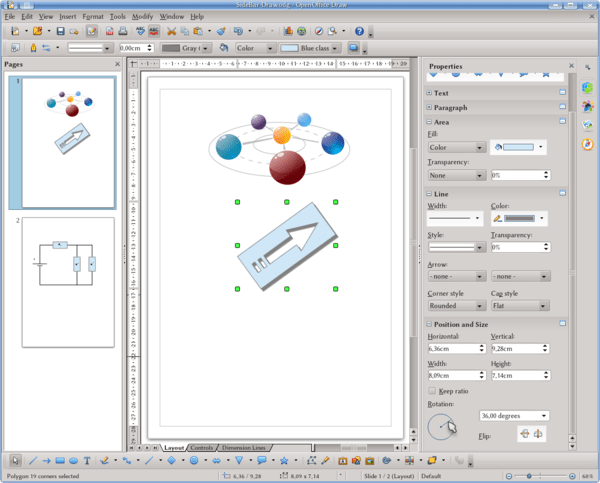 vía OpenOffice Draw