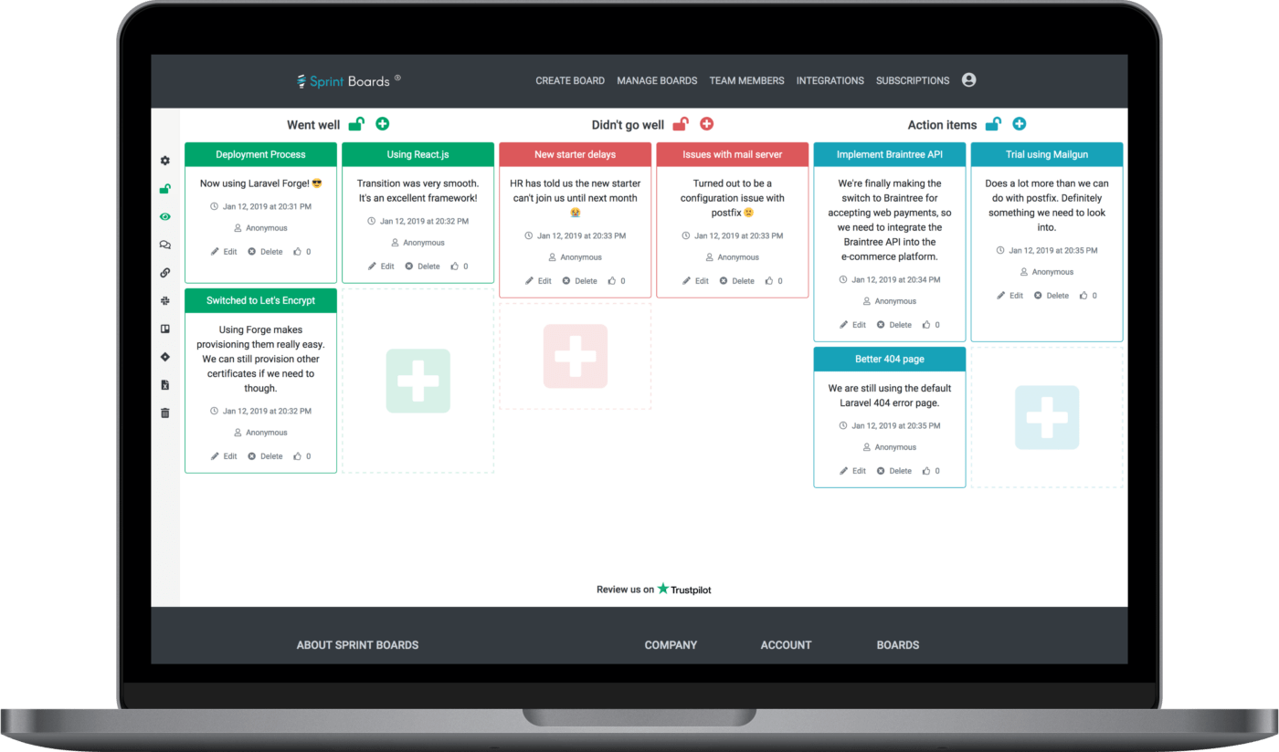 melalui Sprint Boards