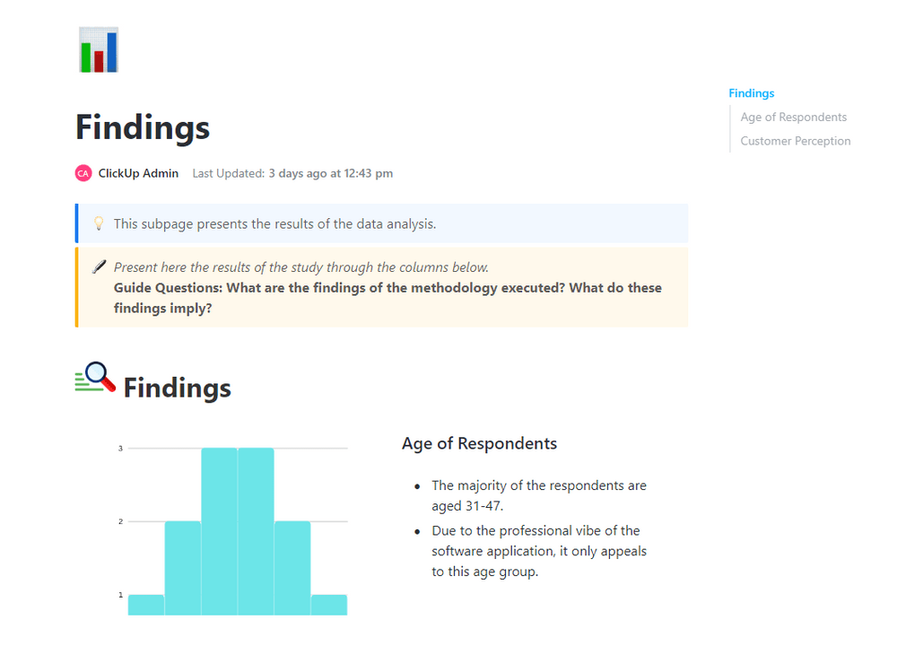 ClickUp Data Analysis Report Template