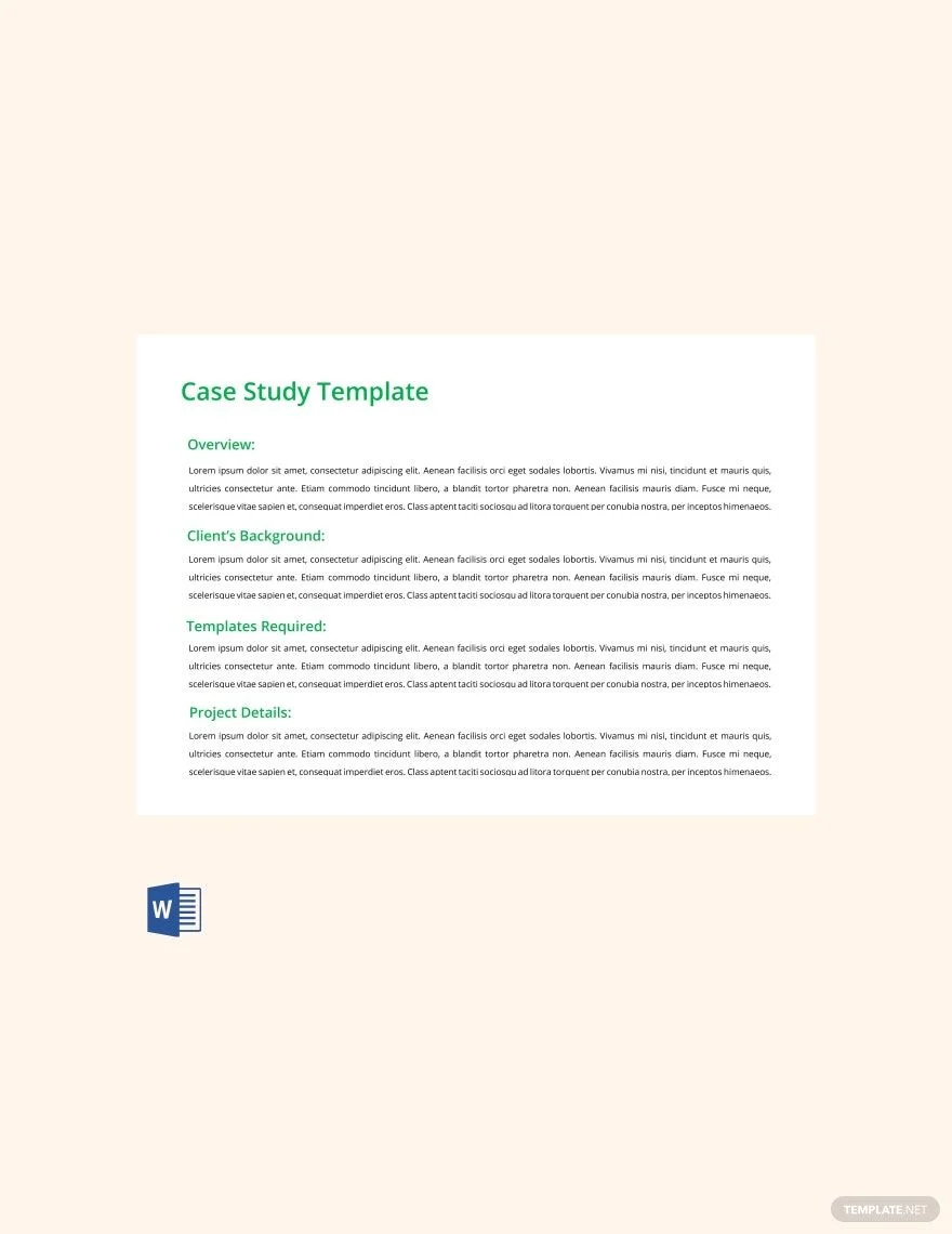 Case Study Template from Template.net