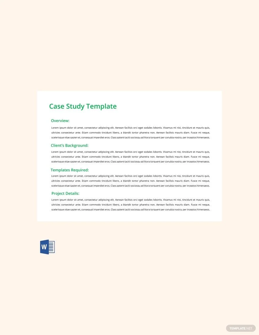 case study template word download